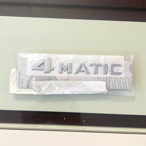 Mercedes OEM '4 MATIC' Logo Adhesive Bright Finish Auto Decal!